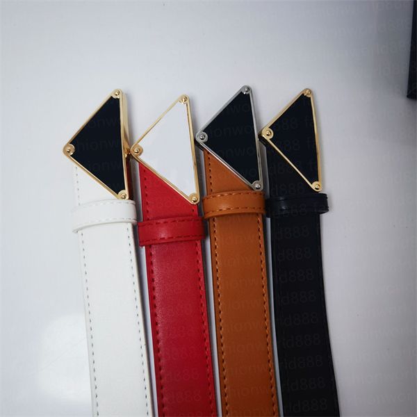 

12 designer belts with triangular buckle men's and women's belts fashion belts smooth big buckle leather classic belt 2.8cm wide, Black;brown