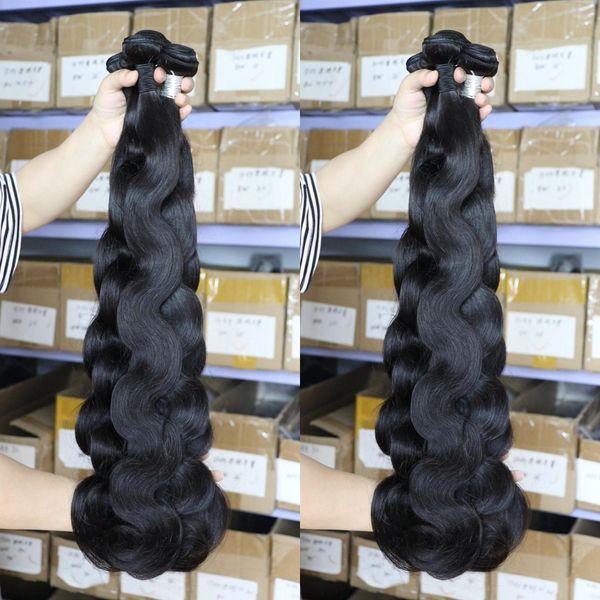 

11a body wave hair bundles luxury virgin hair silk unprocessed human hair extensions peruvian indian malaysian cambodian brazilian, Black