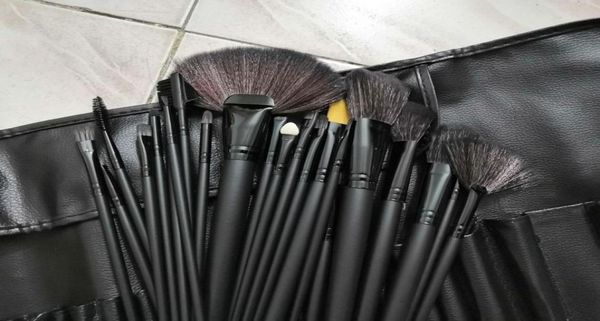 

new professional 24 pcs makeup brush set makeup toiletry kit wool brand make up brush set case 7779733