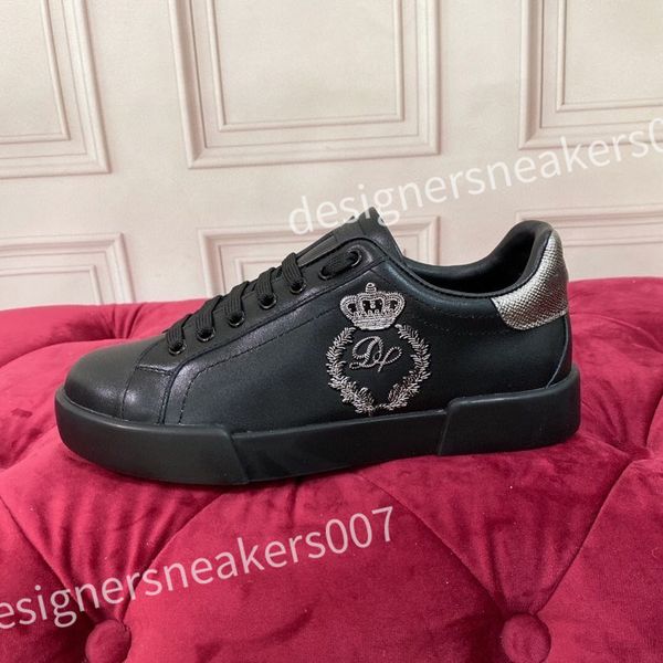 

2023 new luxury mens casual shoes sneaker white leather calfskin platform sneakers shoe brand comfort outdoor trainers women's hc210415, Black