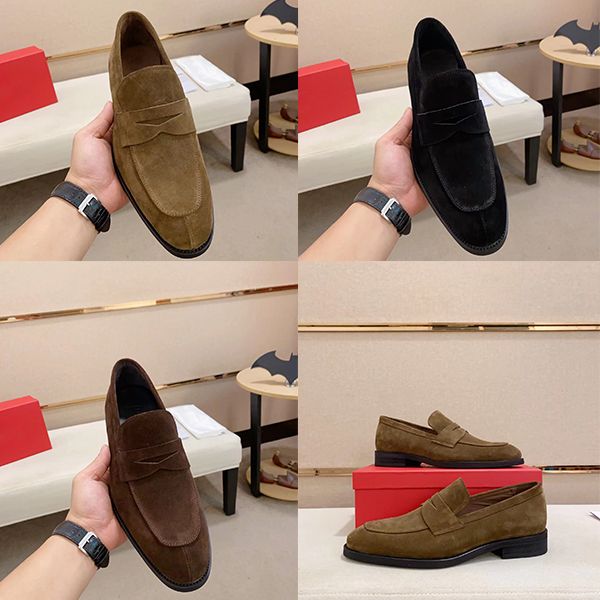 

designer shoes new men's casual leather shoes leather business dress men's shoes british style trend matte soft leather shoes have, Black