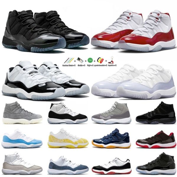 

jumpman 11 mens basketball shoes 11s dmp unc cherry cap and gown gamma blue cool grey suede white bred concord 23 low & hight men women trai
