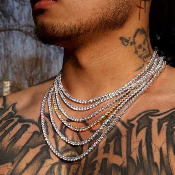 

iced out mens vvs1 wholesale bracelet diamond tested 925 sterling silver vvs gold 6.5mm moissanite tennis chain choker