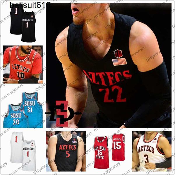 

college basketball wears 2020 sdsu san diego state aztecs basketball #10 kj feagin 20 schakel 31 nathan mensah 12 nolan narain men youth kid, Black;red