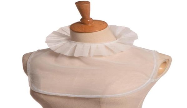 

vintage lady whiteblack organza detachable collar neck chokers victorian costume cosplay accessory new1537644, Silver