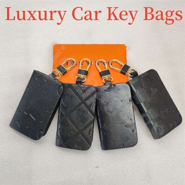 

classic designer car key wallets print logo car key bags 4 color mini zipper bags pu leather logo brand professional wallets men women bag w, Red;blue
