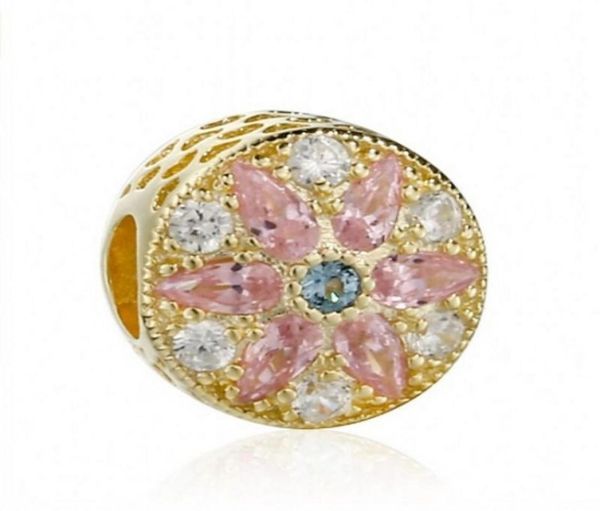 

mothers day gift authentic 925 sterlingsilverjewelry gold color opulent floral charm beads flower bead for diy winsome bracelets6528894, Black