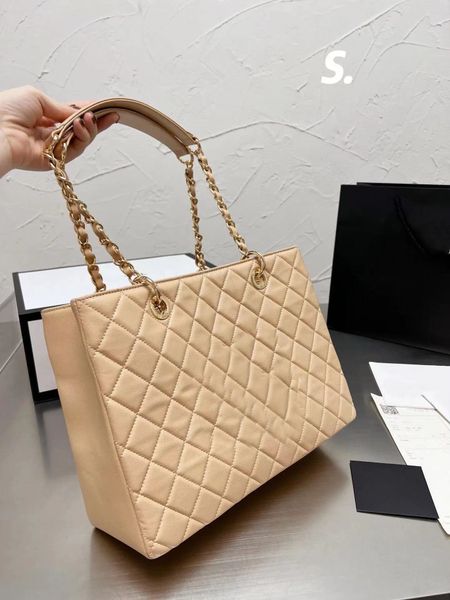 

22ss luxury gst bags caviar calfskin classic quilted plaid metal chain shoulder bag designer ladies outdoor regular shopping bag retro under