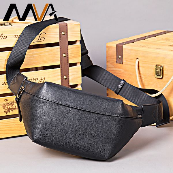 

waist bags mva fanny pack waist bag multi functional leather hip bum bag men's travel bag sturdy zippers ideal for hiking for women 230