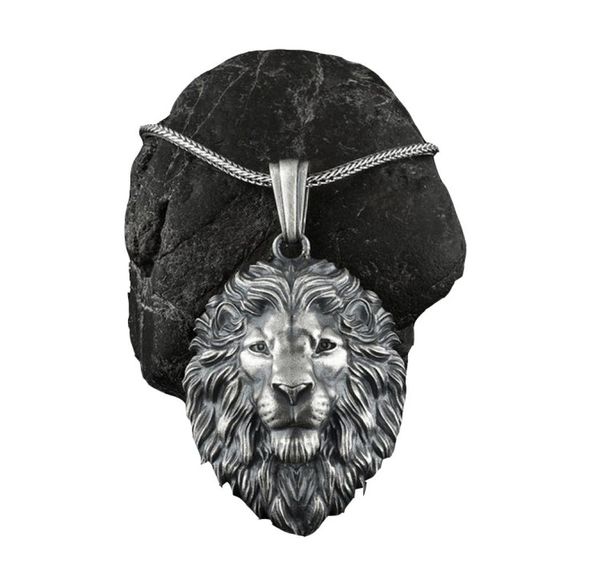 

men039s necklace animal lion head pendant necklace new fashion metal sliding pendant accessories party jewelry1304986, Silver