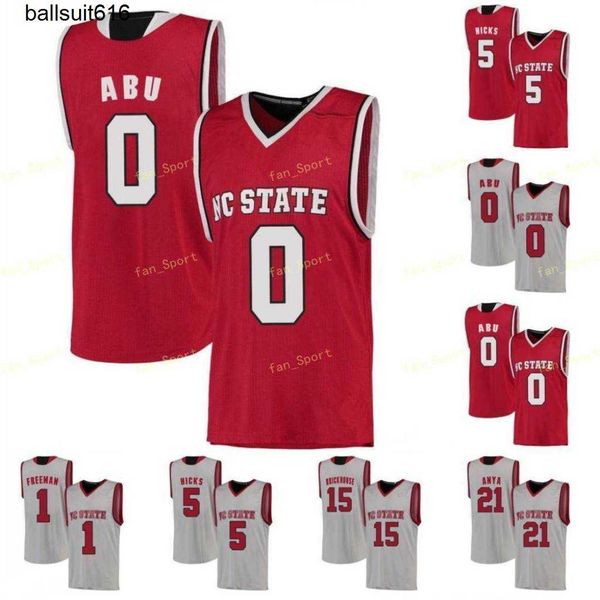 

ncaa college nc state wolfpack basketball jersey 13 c.j. bryce 15 manny bates 2 blake harris chase graham 21 dixon custom stitched, Black;red