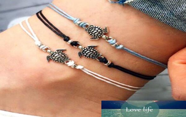

ns37 summer beach turtle shaped charm rope string anklets for women ankle bracelet woman sandals on the leg chain foot jewelry3408508, Red;blue