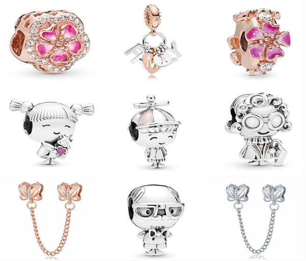 

new popular 925 sterling silver silver/pink/rose gold perfect home sparkling flowers diy beads for original charm bracelet jewelry fashion a, Golden;silver