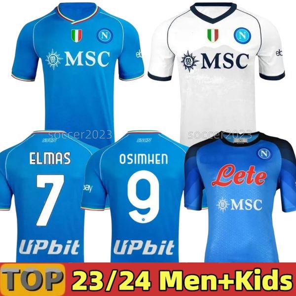 

napoli soccer jerseys 23 24 kvaratskhelia halloween special shirt minjae maillot naples kid zielinski h.lozano osimhen politano football shi, Black;yellow
