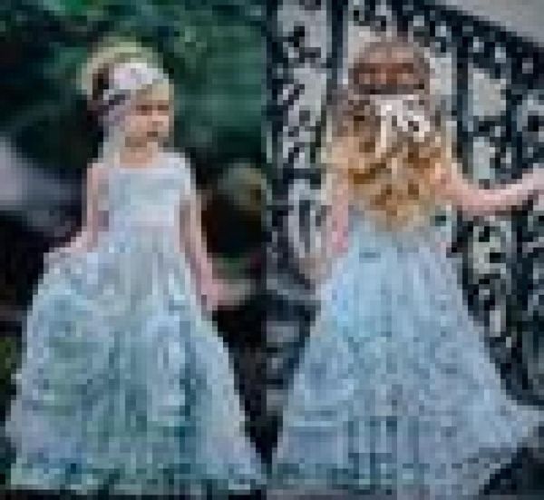 

cute halter dollcake flower girl dresses for weddings with ruffled lace party communion dress toddler birthday gown floor length f6349017, White;blue