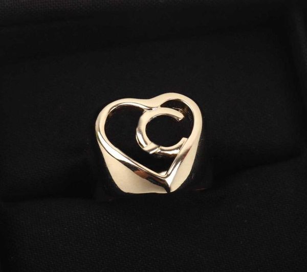 

2022 charm punk band ring in 18k gold plated hollow design for women wedding jewelry gift have box stamp ps73053994158, Golden