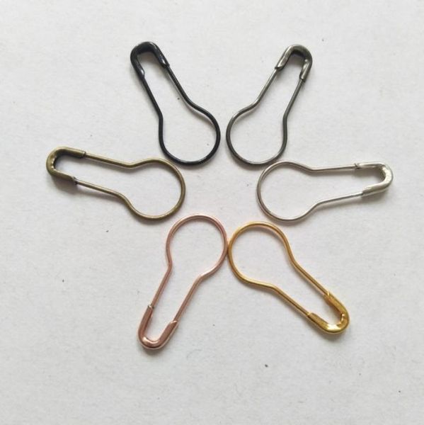 

1000 count metal gourd pin pearshaped safety pin safety pins clothing tag pins 6 color for option6554463, Silver