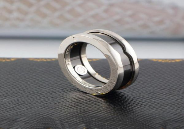 

europe america fashion men lady women titanium steel charity version engraved b letter black ceramic 18k gold narrow lovers rings 2179027, Slivery;golden