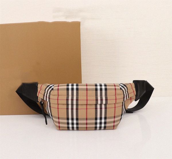 

designer vintage check sonny belt bum bag men waist bag nylon chest luxury gift handbag classic stripe crossbody shouder bags l1oq#