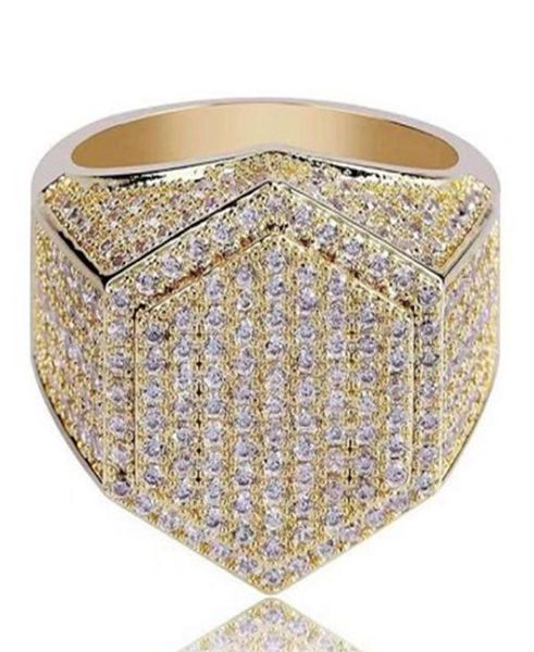 

with side stones mens ring iced out 3a rhinestones rings sumptuous jewlry gold silver fashion jewelry whole hip hop3433314
