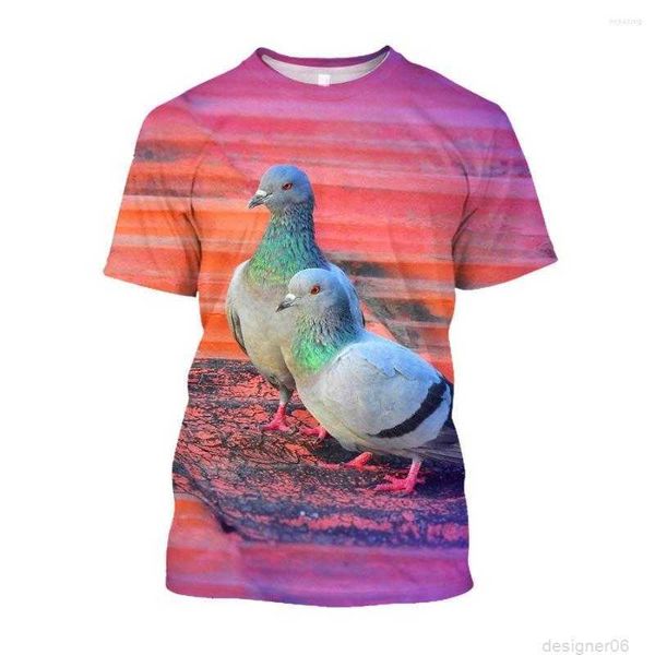 

men's t shirts jumeast 3d bird dove printed peace men t-shirts plus size in baggy shirt streetwear kawaii youth clothes t-shirty, White;black