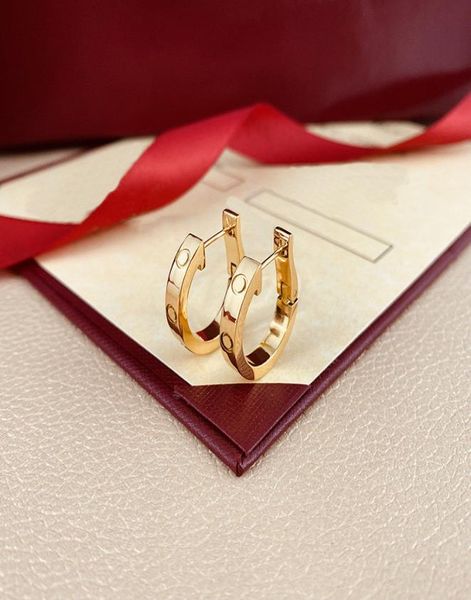 

fashion designer earrings women luxury earring huggie stainless steel jewelry womens full diamond custom luxurious jewellery rose 5738860, Golden;silver