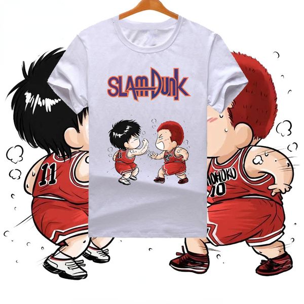 

mens tshirts slam dunk movie cobranded short sleeve tshirt rukawa maple sakuraki hanamichi century high five cartoon print short sleeve 230, White;black