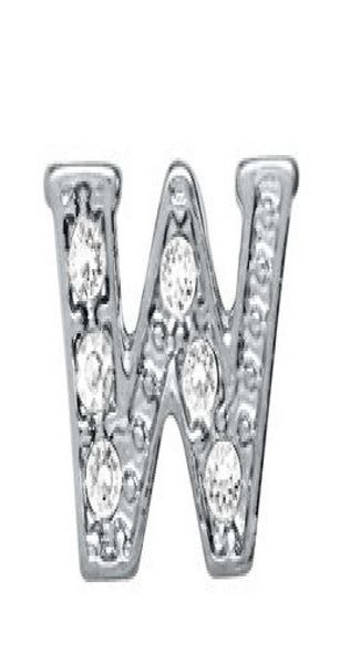 

new 20pcslot rhinestone silver alphabet letter quot w quot for glass living floating charm locket jewelry pendant6292909, Bronze;silver