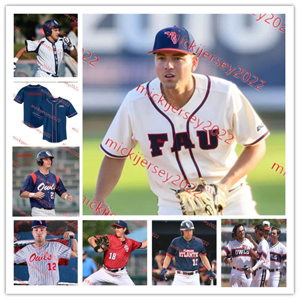 

aaa robert wegielnik florida atlantic owls baseball jersey 44 nicholas del prado 29 evan waterbor 42 sam drumheller 14 tyler murphy custom s, Black