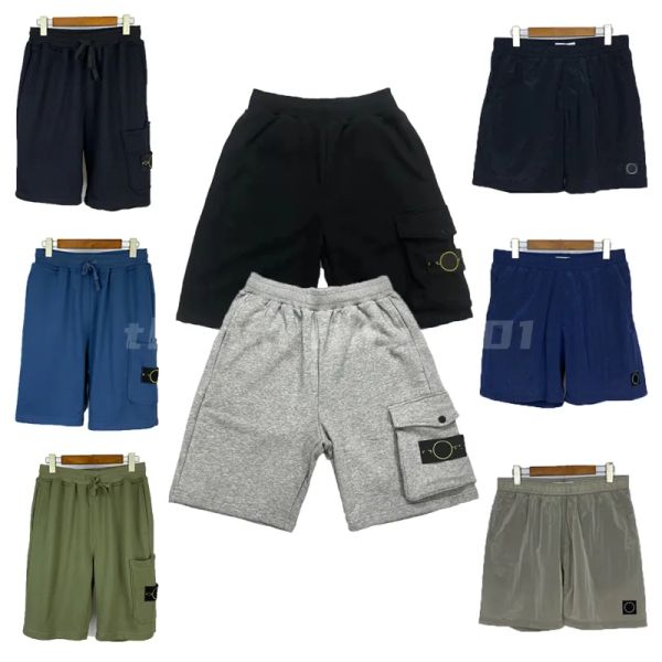 

designer luxury mens shorts solid color casual capris fashion summer beach pants style shorts ccu, Black
