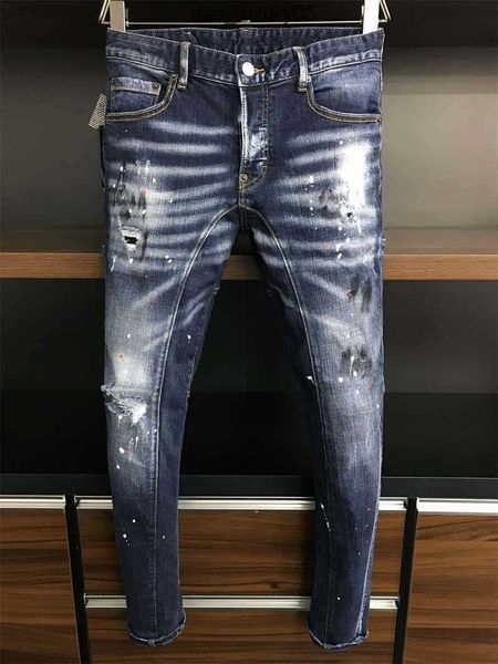 

2023 new arrivals mens luxury designer denim''''jeans holes trousers jeans coolguy biker pants mens clothing 2#a399 dsqu, Blue