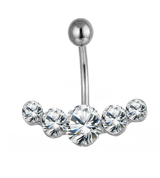 

d0650 1 color clear belly ring nice style with piercing body jewlery navel5853143, Silver