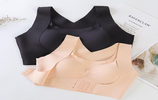 

2 in 1 shapers hump correction bras for women push up bra posture corrector bralette front closure female underwear cross back 023983