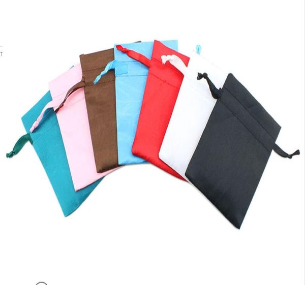 

silk stain jewelry gift bags 8x10cm3x4inch pack of 100 party candy pouch5811304, Pink;blue