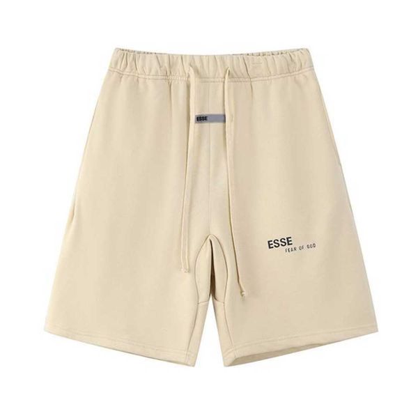 

2023 reflective high street shorts men's casual sports pant loose oversize style drawstring short pants trend designer ess essentail sh, White;black