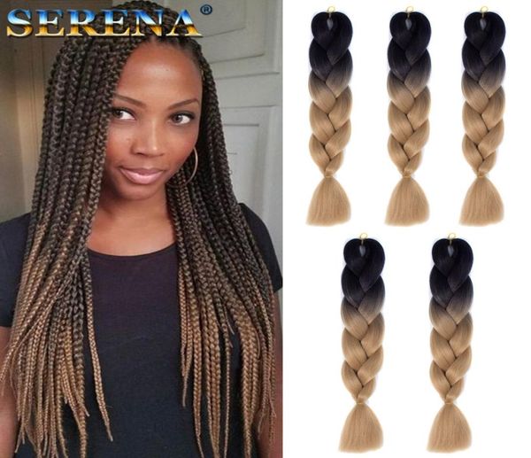 

crochet braids hair kanekalon two tone ombre green colored hair braids jumbo ombre synthetic braiding hair extensions for box 24 i2144238, Black