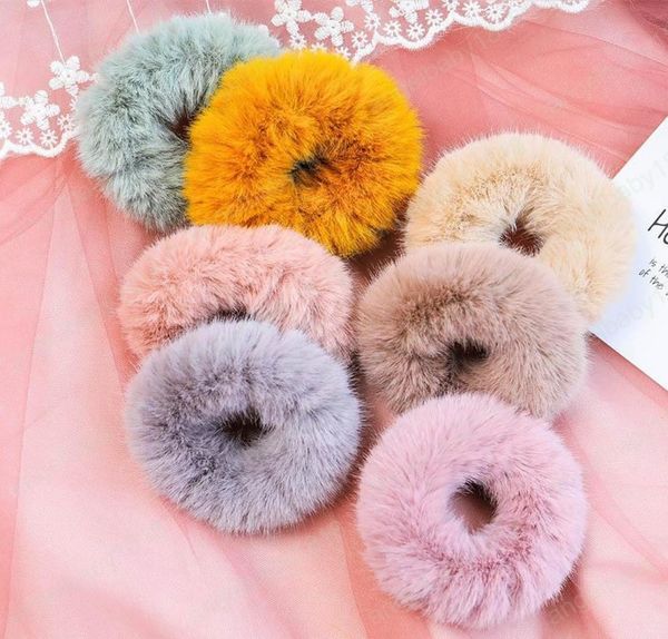 

cute fur women scrunchies fashion girls hair scrunchies princess women hairbands designer hair accessories for women hair ties9131543, Slivery;white