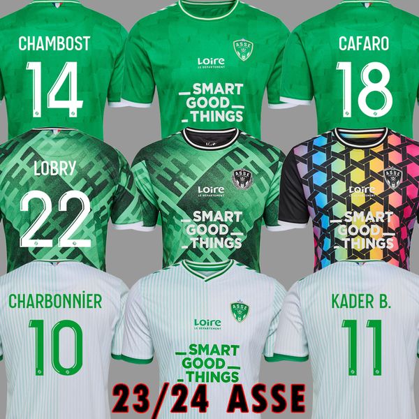 

maillot asse 2023 2024 as saints etienne goalkeeper soccer jerseys boutique des verts 23 24 krasso wadji cafaro charbonnier kit football shi, Black;yellow
