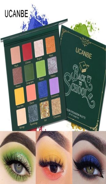 

new ucanbe back to school eye shadow palette green eyes makeup kit 16 colors pressed glitter shimmer matte eyeshadow pigment cosme4274541