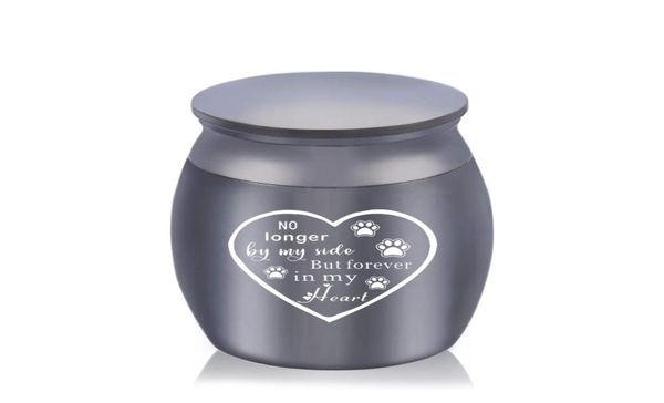 

30x40mm heart aluminum alloy cremation memorial urns for pethuman funeral jar no longer by my side but forever in my heart2362745, Silver