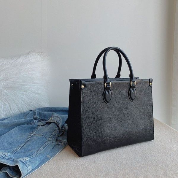 

designer bag cowhide leather trim tote bag unique classic style wiyh letter printed pattern sacoche on the go evening imprinting shopping ba