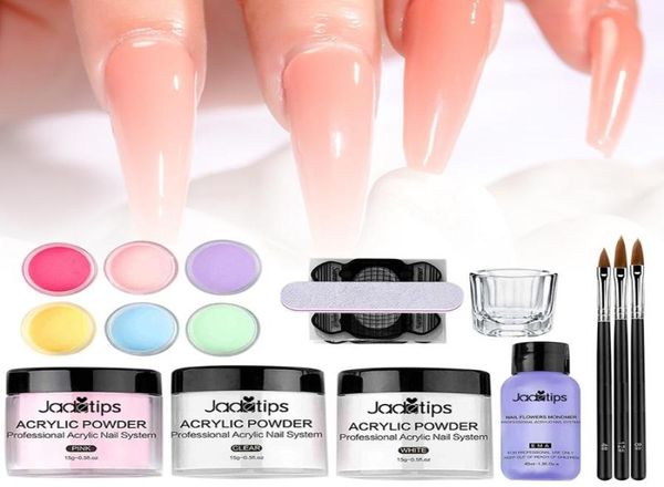 

nail art kits acrylic powder set crystal glitter kit liquid monomer builder with brush file nails extension manicure2010893