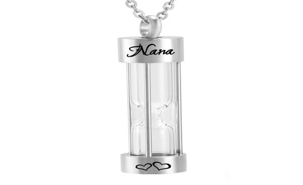 

hourglass pendant urn necklace for ashes cremation jewelry memorial keepsake for mom dad brother9409136, Silver