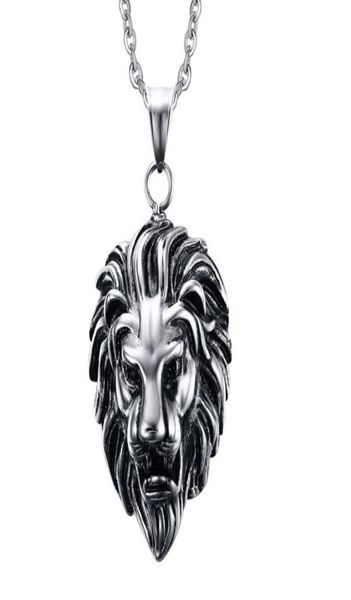 

316l stainless steel lion head pendant necklace chain 19 74547303, Silver