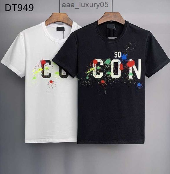 

23ss hip hop mens t-shirt short sleeve cotton tee poloshirt shirt icon gg men teel 3g designers men women t shirts dt003 dsquare d2 dsqs ds, White;black
