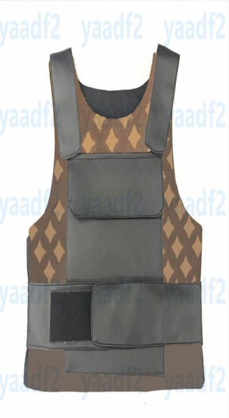 

brown flowers letters tactical vests fashion leather protective vest outdoor hunting cycle waistcoats womens mens vintage tanks6660431, Black;green