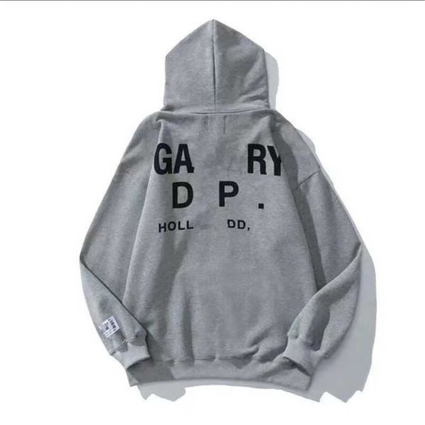 

men's hoodies sweatshirts designer galleryes depts gary painted graffiti used letters printed loose casual fashion men and women fujv, Black