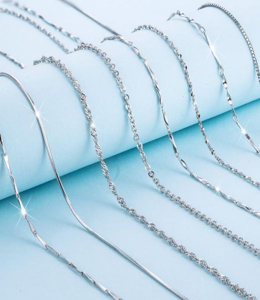 

classic basic chain auniquestyle 100 925 sterling silver lobster clasp adjustable necklace chain fashion jewelry for women1895272