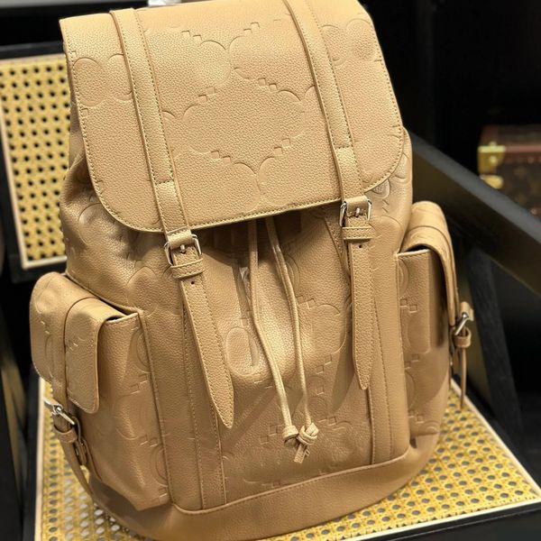 

Backpack Style Bag Men Designer Brand Bag Leather Totes Handbag Fashion Shoulder Bag Letter Purse Phone Wallet Zipper Messenger, Black