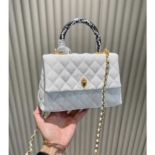 

luxury fashion women's hand bags brand small lingge chain caviar fla calfskin bag women genuine leather mini handbags crossbody handbag